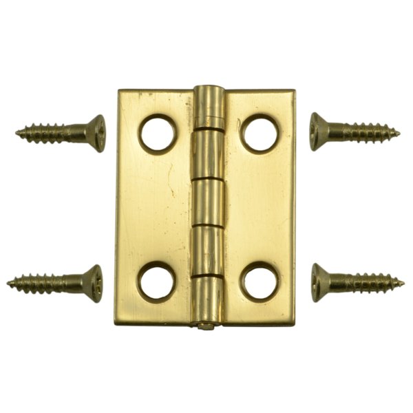 Midwest Fastener 1-1/2" x 7/8" Solid Brass Butt Hinges 4PK 37162